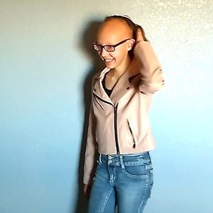 Charlotte Russe Dusty Rose Moto Jacket